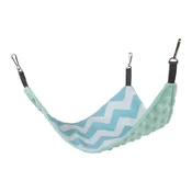 Lauren Design Trikotna viseča mreža za glodavce cikcak + mint minky