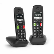 Gigaset E290 Duo Analogni / DECT telefon Identifikacija poziva Crno
