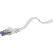 renkforce RJ45 Omrežni priključni kabel CAT 6A S/FTP 15.00 m siv , visoko fleksibilen kabel, z vpadno zaščito, ki zavira gorenje Renkforce