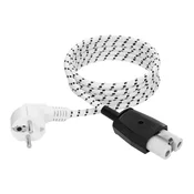 shumee Priključni kabel s pokrovčkom NZU-1(PPN) 1,9 m 3 x 0,75 mm2 s kotnim Uni-Schuko vtičem 250 V 16 A, pleten, bel in črn T-07278