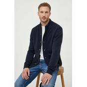 Barbour Pletena jopica Essential Elbow-Patch MKN0731CH51 Mornarsko modra Regular Fit