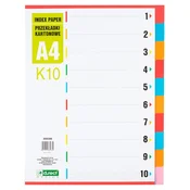 Pregradni karton a4 10-delni levia kartonski 009398 LEVIA