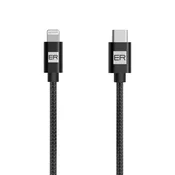ER POWER kabel USB-C/Lightning 200cm bela
