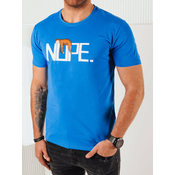 Mens T-shirt with print, blue Dstreet