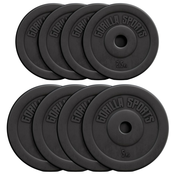 GORILLA SPORTS Set tegova obloženih plastikom (30 kg)