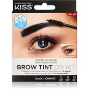KISS Brow Tint DIY Kit boja za obrve nijansa Black 20 ml