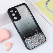 Maska za mobilni telefon Samsung A156 Galaxy A15 5G FRAME GLITTER, Crna