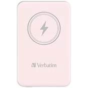 VERBATIM Powerbank Charge 'n' Go, magnetna, 5000 mAh, USB-C, roza