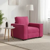 Vidaxl Kavč fotelj vinsko rdeč 100x78x84 cm žamet