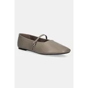 Calvin Klein Odprte balerinke temno siva