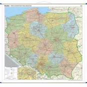 Poljska 1:500.000. Administrativni in cestni stenski zemljevid. Izdaja 2025.