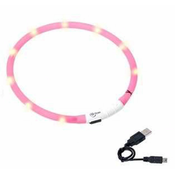 Karlie LED svetlobni ovratnik roza obseg 20-75cm