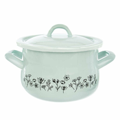 Emajliran lonec s pokrovom v mint zeleni barvi Orion Meadow, 2,2 l