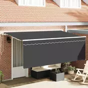 Retraktilna tenda Antracit 350 x 200 cm blago - vidaXL - Antracit - 24.19 - 350 x 200 cm - 2025-vidaXL