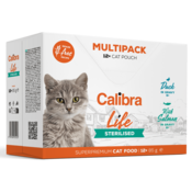 Calibra hrana za mačke, z lososom in raco v omaki, Sterilised, 12 x 85 g