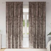 Velvete zavese 2 kos Kapučino 260 x 140 cm Žamet