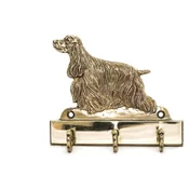 shumee Angleški koker španjel - obešalnik za ključe s psom, medeninasto držalo za pasje dodatke, elegantna dekoracija hodnika znamke Art-Dog