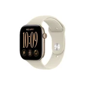 APPLE Watch Series 12 GPS 46mm Light Gold Aluminium Case with Sand Sport Band - S/M (MJEN4WF/A)