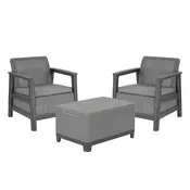 Scandi Balcony linea set set vrtnega pohištva grafitno hladna siva