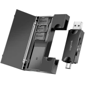 UNBRANDED Čitalnik pomnilniških kartic USB-C + USB-A MicroSD - in SD kartica vklj. shranjevanje