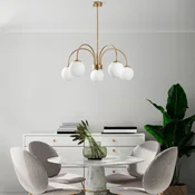 Opviq Luster Sferis-13936, 70cm, IP20, Zlatno-bele boje
