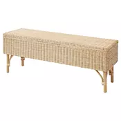 TOLKNING Klupa s odlaganjem, rucni rad ratan, 120 cm
