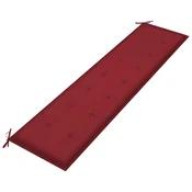 Jastuk za vrtnu klupu boja vina 200x50x4 cm tkanina Oxford