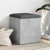 vidaXL Klop za shranjevanje betonska siva 42x42x45 cm inženirski les
