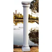 Casa Padrino luxury baroque column gray 32 x 32 x H. 234 cm - Huge baroque style garden column Carrara marble gravel - Garden decoration column - Luxury quality - Made in Italy