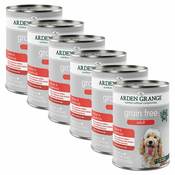 ARDEN GRANGE Grain Free Adult Dog Lamb & Superfoods 6 x 395 g