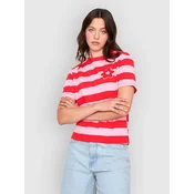 24 Colours 12481A Striped Flower ženska majica pink