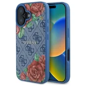 1 to 3 Ovitek Guess Za Iphone 16 6.1 Trdi Magnetni Ovitek Z Motivom Rožic