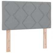 Vidaxl Vzglavje Svetlo siva 80 cm blago