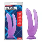 Dildo dupli Hi Rubber Purple