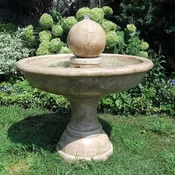 Casa Padrino baroque fountain beige A� 100 x H. 110 cm - Round garden fountain - Made in Italy