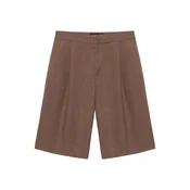 Pull&Bear Hlače z naborki čokolada