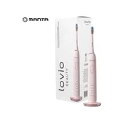 Manta Lovio SonicProtect PRO sonicna elektricna cetkica za zube, 5 nastavaka, 5 nacina rada, ružicasta (puderasto ružicasta)