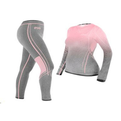 Spokey FLORA Set dámského termoprádla - triko a spodky, ružovo-šedá, vel. L/XL