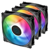 Iceberg Iceberg Thermal IceGALE Lightning ARGB ventilator za kućište (3 kom, 12 cm, crni)
