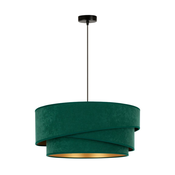 Duolla - Luster na sajli KOBO 1xE27/15W/230V precnika 45 cm zelena/zlatna
