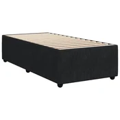 Vidaxl Posteljni okvir brez vzmetnice črn 100x200 cm žamet