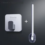 Dawei Cetka za WC šolju sa držacem, Belo-siva