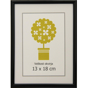 Karako Foto okvir 13x18 cm, plastika, namizni, stenski, 95 črn