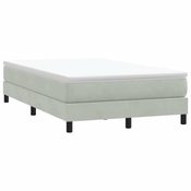 vidaXL vidaXL Box Spring Postelja brez vzmetnice Svetlo siva 120x210 cm Žamet, (21791730)