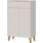 Kremno bela visoka kopalniška omarica v mat dekorju 63x101 cm Arnea – Germania