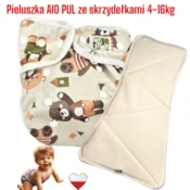 shumee NappiMe AIO PUL plenica za večkratno uporabo z GREEN BEAR krili