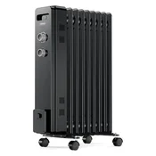Oljni radiator 2000W električni radiator 9 reber termostat črne barve