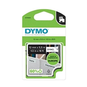 Trak DYMO D1 12mm/5,5m - bel trak/črn tisk, 16959, trajni poliester z močnejšim lepilom