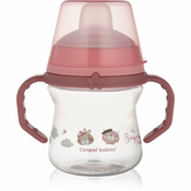 Canpol Babies Bonjour Paris First Cup Pink 6m+ šalica sa silikonskim nastavkom za usta 150 ml za djecu