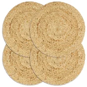 Podmetaci 4 kom obicni/prirodni 38 cm okrugli od jute